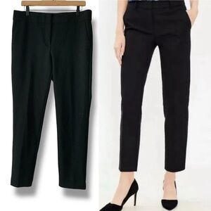 LOFT Dress Pants Marissa Cropped Straight Leg Tailored Black Size 8
